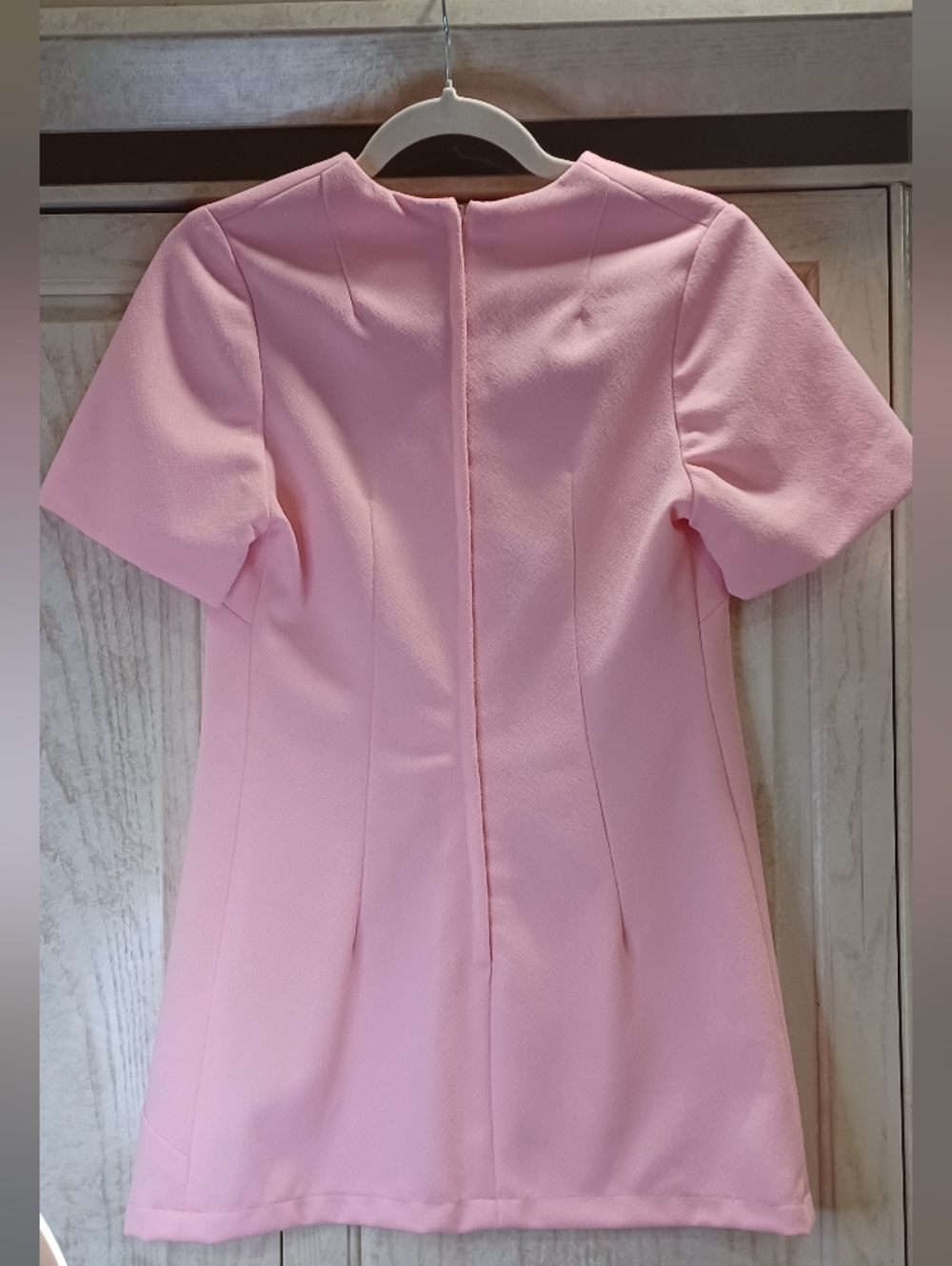 Vintage Pink Mod Style 70s Mini Dress - Picture 4 of 4